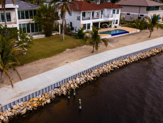 Weather durable vinyl seawalls by Williamson & Sons Marine Construction